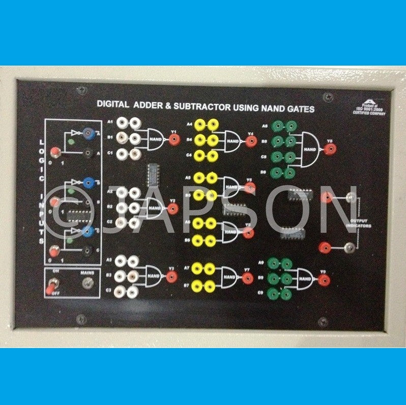 Digital Trainer to Verify Adder & Subtractor using NAND Gate Experiment Apparatus Digital Trainer to Verify Adder & Subtractor using NAND Gate Experiment Apparatus